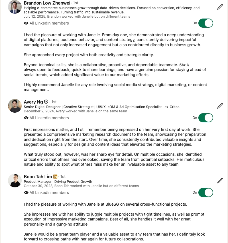 LinkedIn recommendation 2